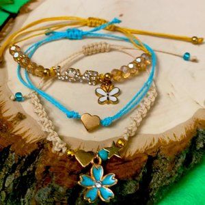 Love the spring butterfly 🦋 💜 🌸 bracelet set